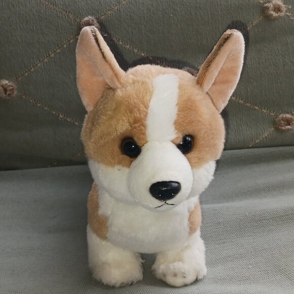 Aurora Purely Luxe CORGIE PUP Puppy Dog Brown White Soft Fur 11" Plush - Picture 1 of 7